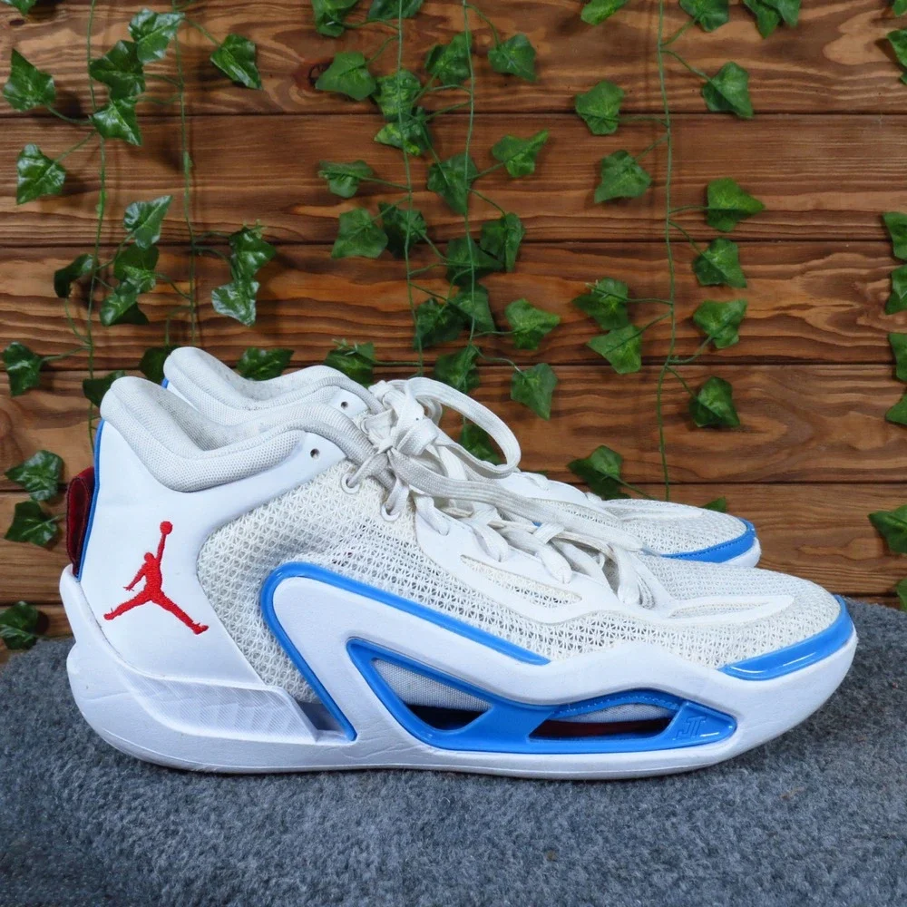 Jordan Tatum 1 St. Louis Mens Basketball Shoes Size 10 Athletic White Blue Red